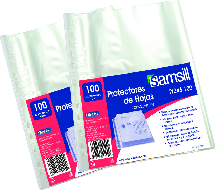 PROTECTOR DE HOJAS C/100. 127755221009 