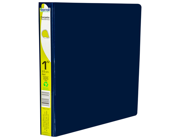 CARPETA 1" HERR D CON VENTANA  AZUL ESPECIAL 