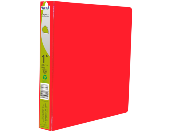 CARPETA 1" HERR D CON VENTANA  ROJO ESPECIAL 