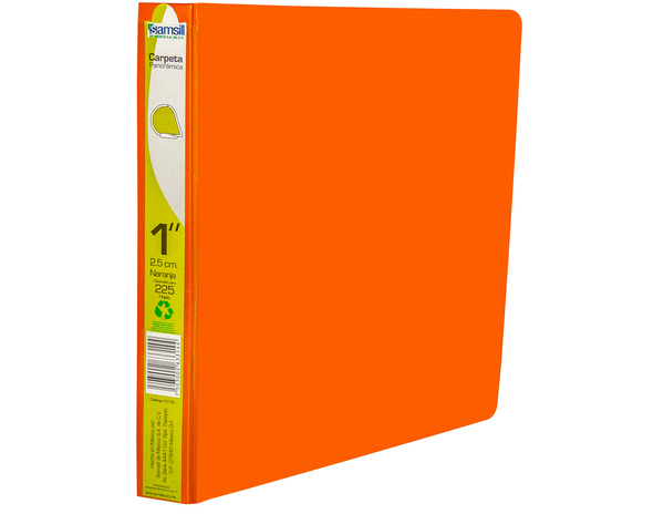 CARPETA 1" HERR D CON VENTANA  NARANJA 