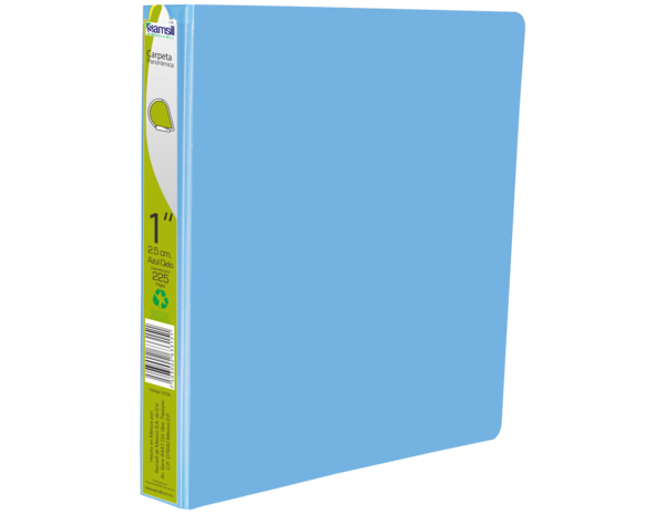 CARPETA 1" HERR D CON VENTANA  AZUL CIELO 