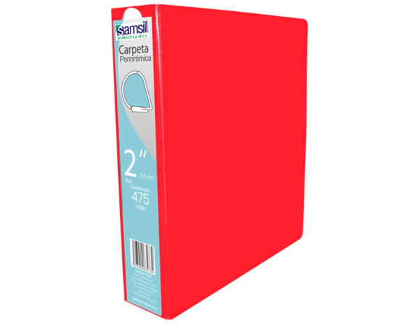 CARPETA 2" HERR D CON VENTANA ROJA