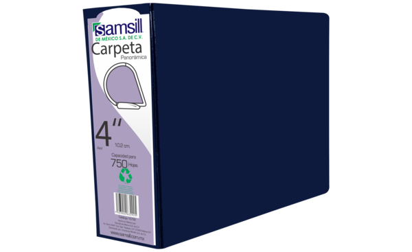 CARPETA 4" HERR D CON VENTANA AZUL