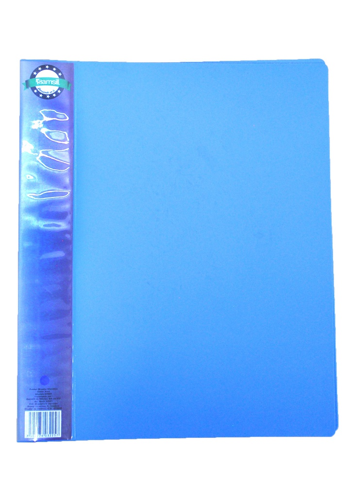 FOLDER BROCHE METÁLICO AZUL ( PALANCA) TAMAÑO CARTA