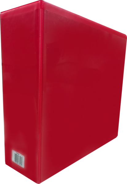 CARPETA 4" HERR D CON VENTANA ROJA