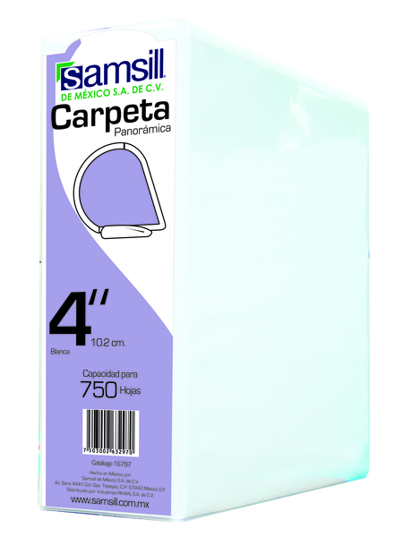 CARPETA 4" HERR D CON VENTANA BLANCA