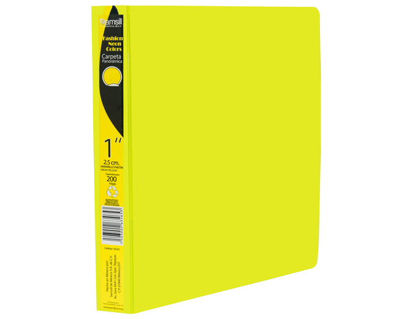 CARPETA 1" HERR O CON VENTANA  AMARILLO NEON 