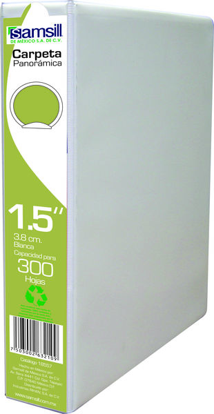 CARPETA 1 1/2" HERR O CON VENTANA BLANCA