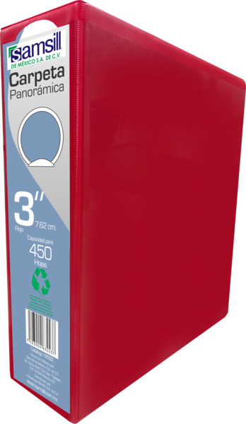 CARPETA 3" HERR O CON VENTANA ROJA