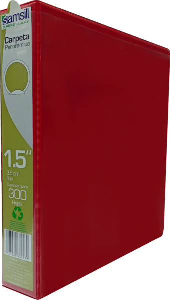 CARPETA 1 1/2" HERR O CON VENTANA ROJA