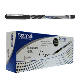 [SAMEJE-12NC] Bolígrafo de gel tipo Ejecutiva tinta negra caja C 12